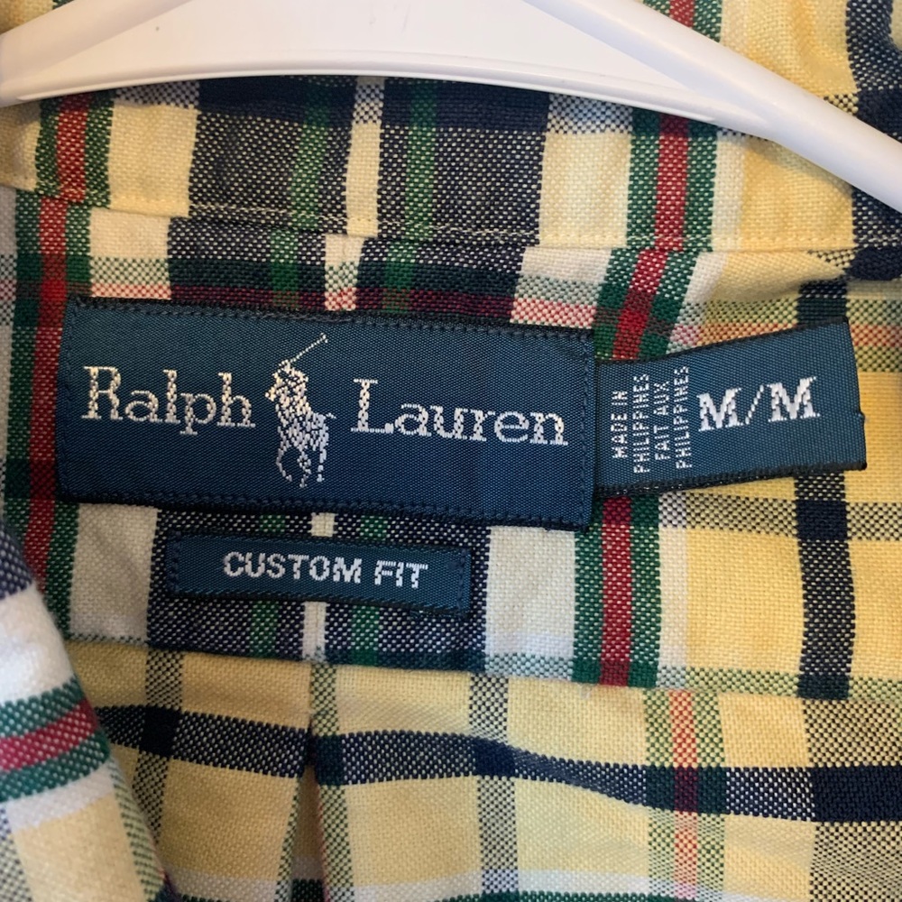 Ralph Lauren Custom Fit Button Front Long Sleeve Shirt Medium